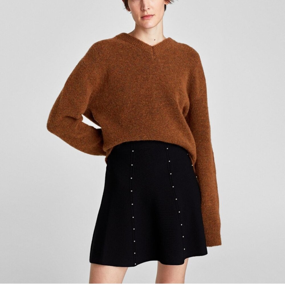 Super cute Zara Studded Skater Skirt